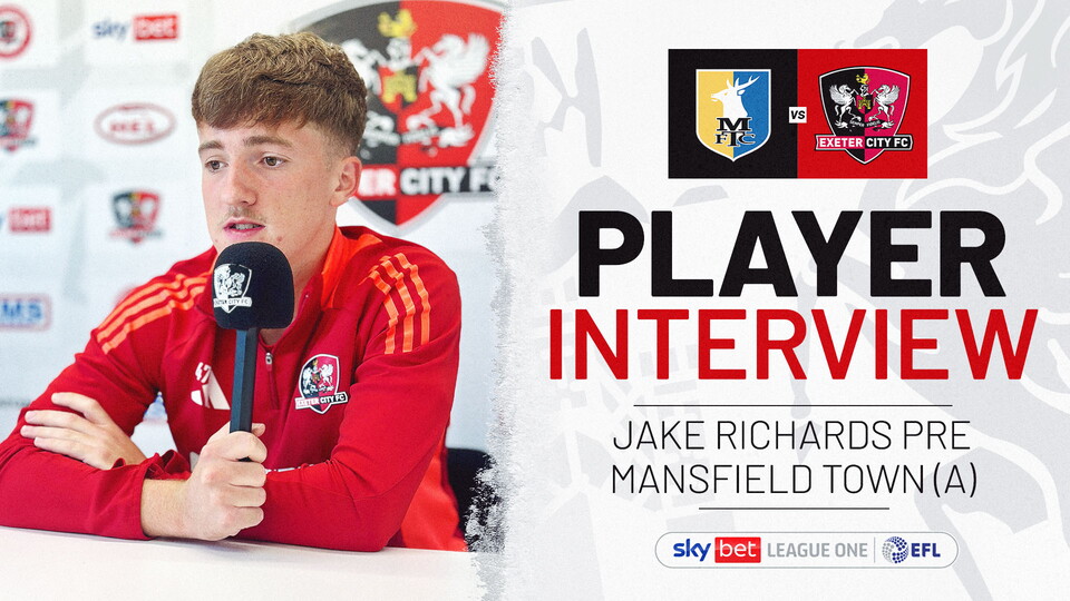 Jake Richards interview image pre Mansfield Town away