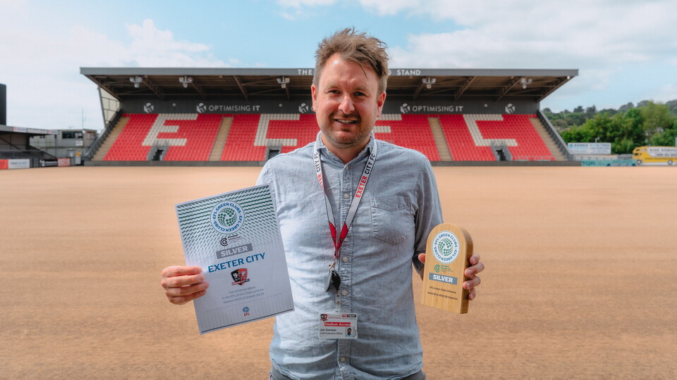 City CEO Joe Gorman with the EFL Green Club award