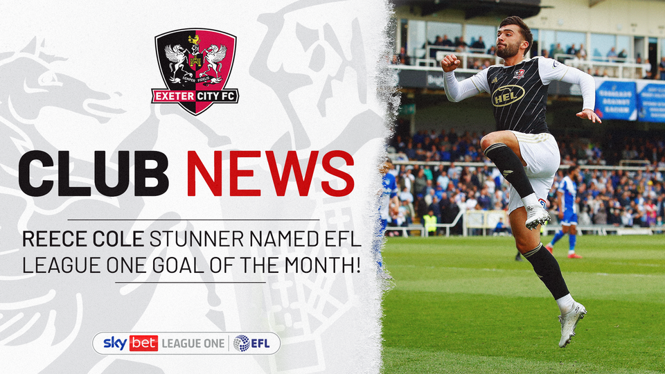 Reece Cole stunner wins goal of the month!