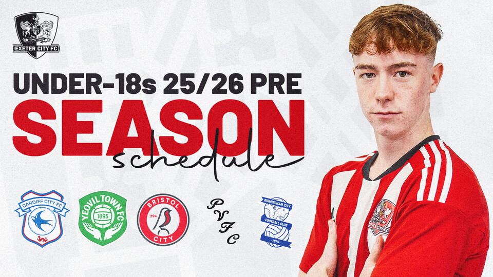 U18 Pre Season Schedule Graphic