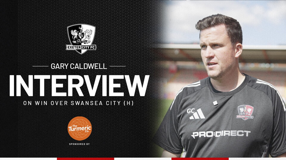 Interview graphic for Gary Caldwell post Swansea City (H)
