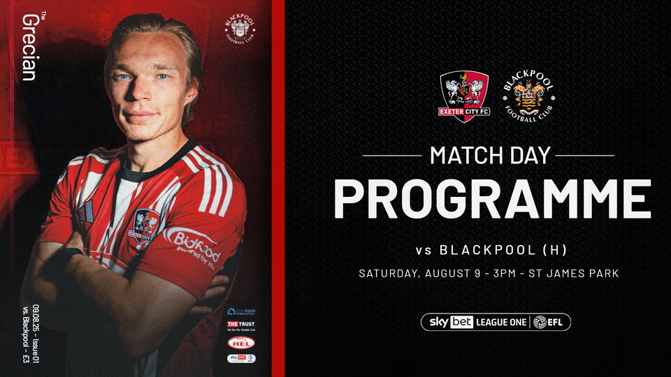 Blackpool match day programme promo