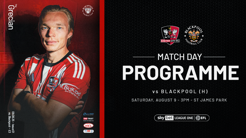 Blackpool match day programme promo