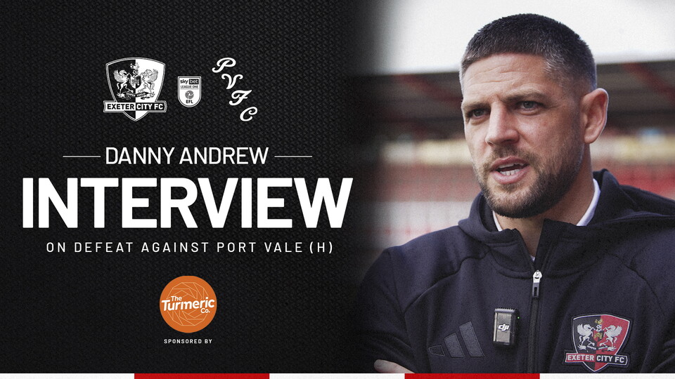 Danny Andrew post Port Vale interview graphic