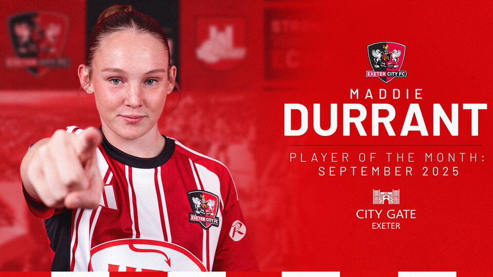 Maddie Durrant Exeter City Women POTM