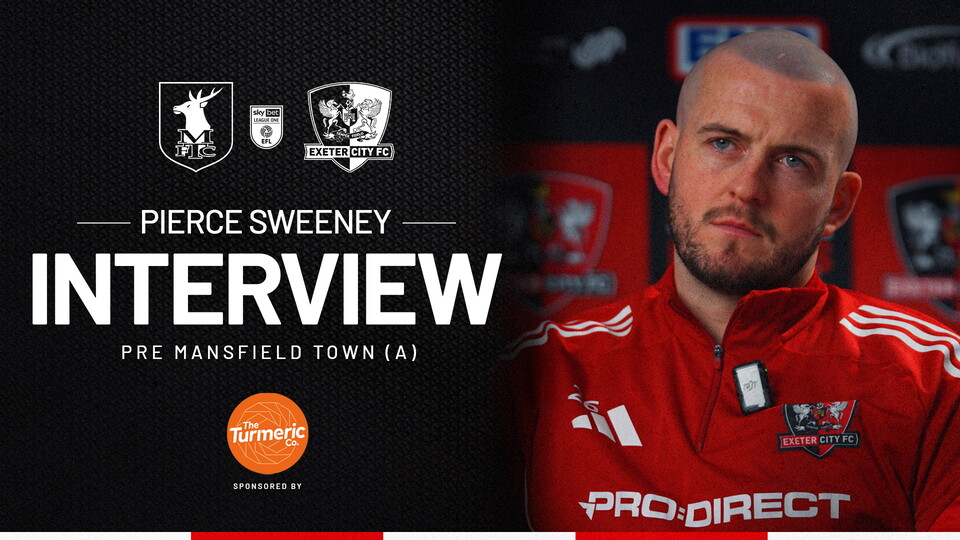 Pierce Sweeney pre Mansfield Town (A)