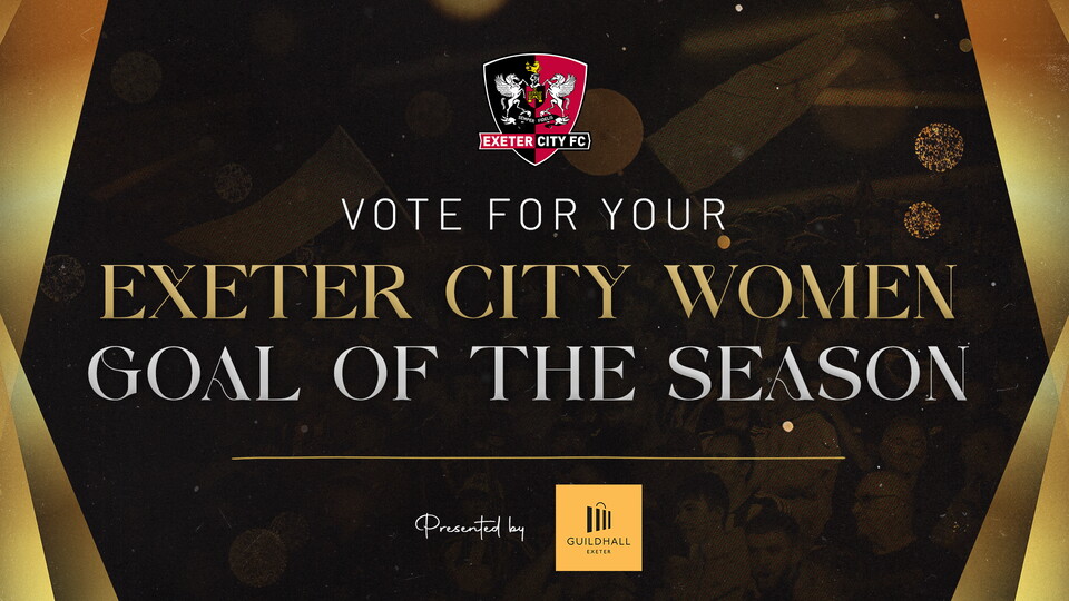 Graphic for Exeter City Women Goal of the Season