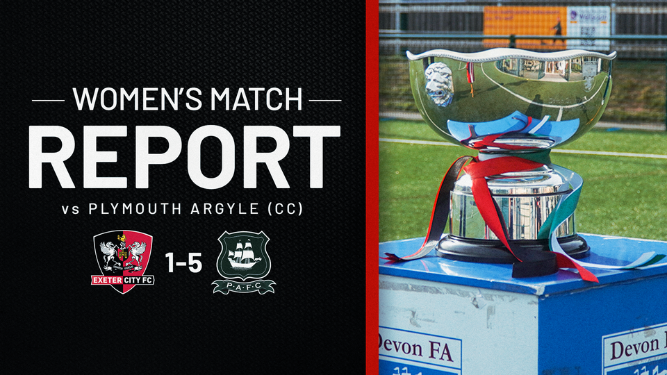 match report graphic for Exeter City women 1 Plymouth argyle 5