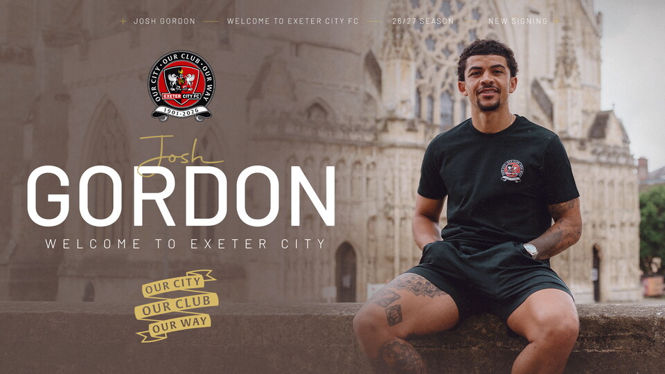 Welcome to Exeter City, Josh Gordon