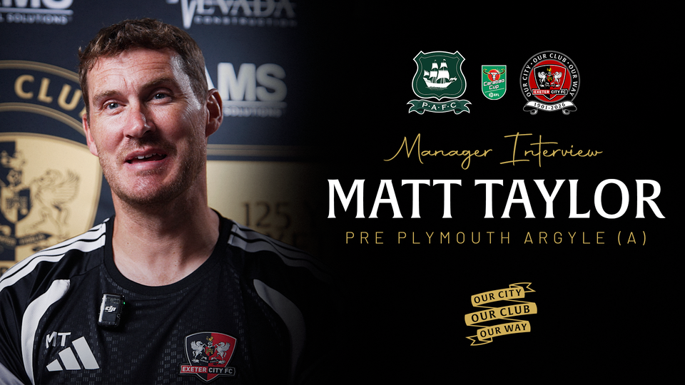 Matt Taylor pre Plymouth Argyle