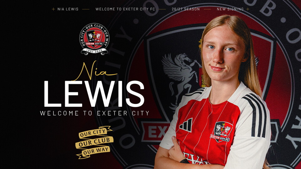 Graphic to announce Nia Lewis as signing for City Women