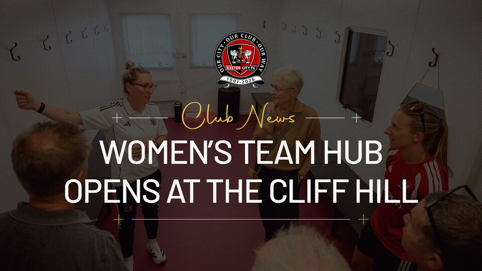 Club news graphic for women's hub opening at the cliff hill