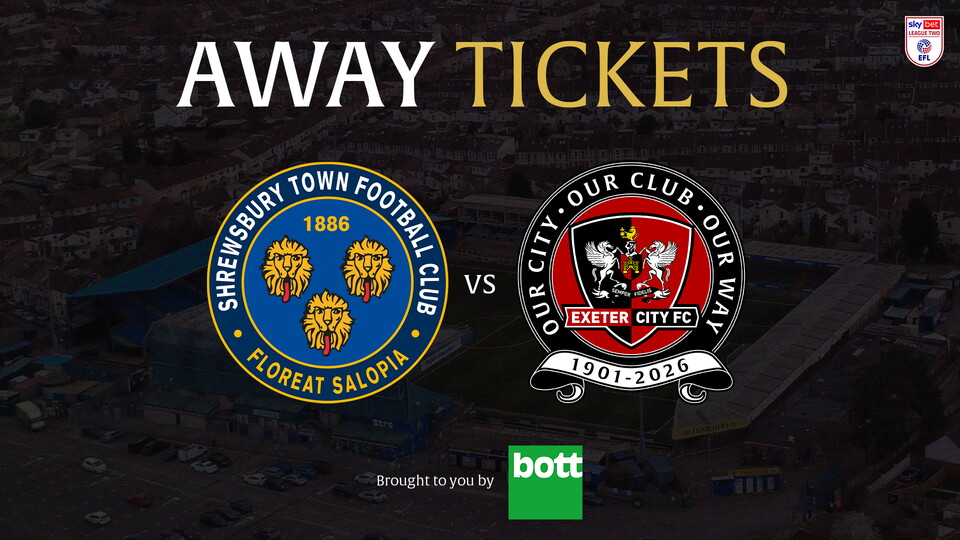 Away tickets Shrewsbury