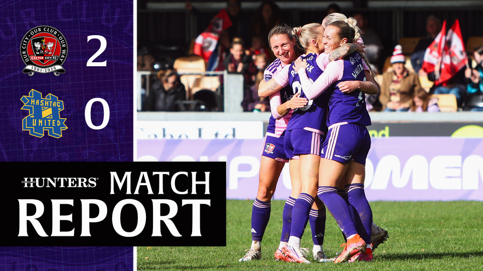 match report graphic for City Women 2 Hashtag United 0