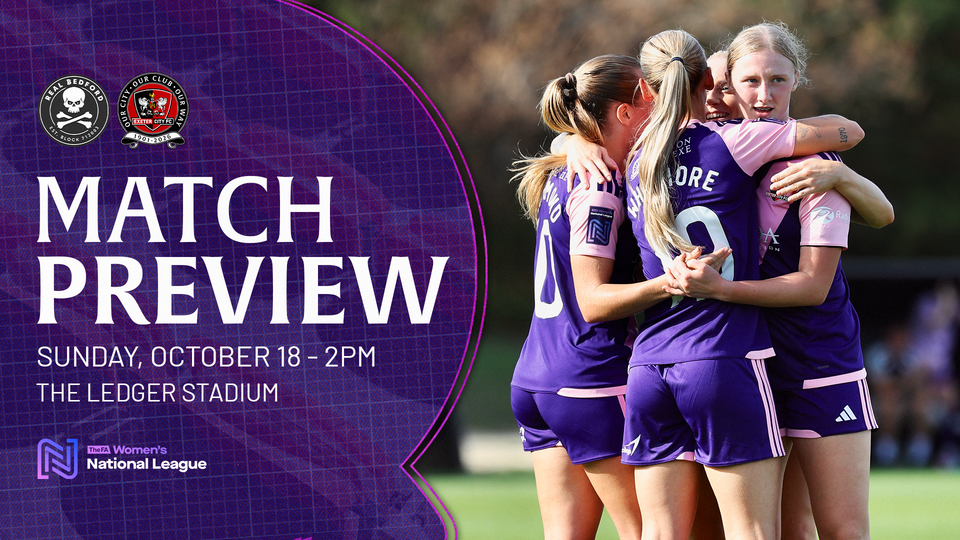 Match preview graphic for City Women vs Real Bedford